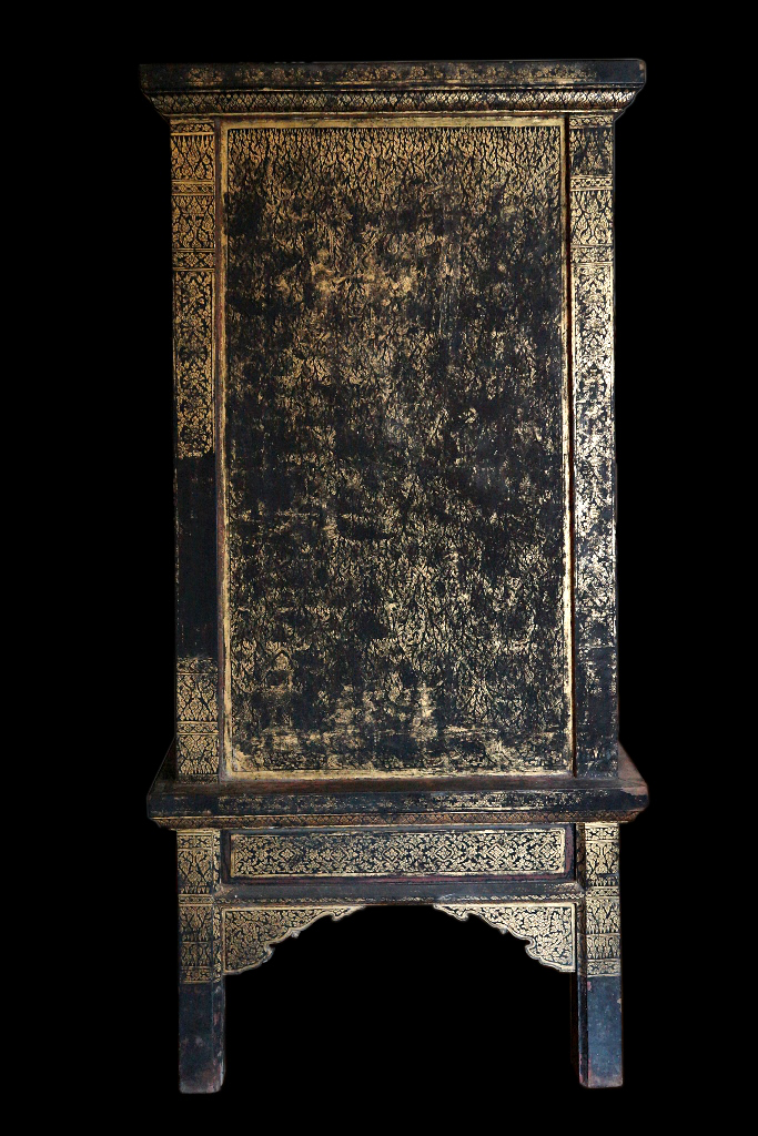 Extremely Rare Early 19C Rattanakosin Buddhist Chest #A119